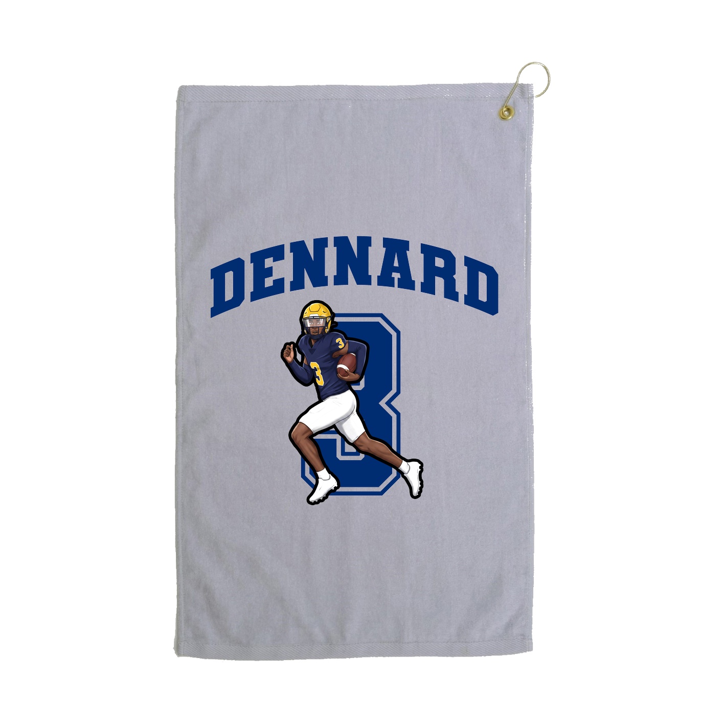 Golf Towel — Number in Grey