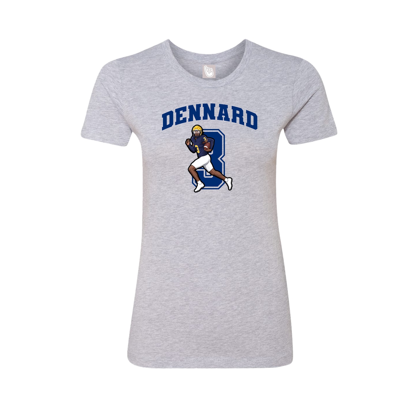 Fitted Women's Tee — Number in Grey