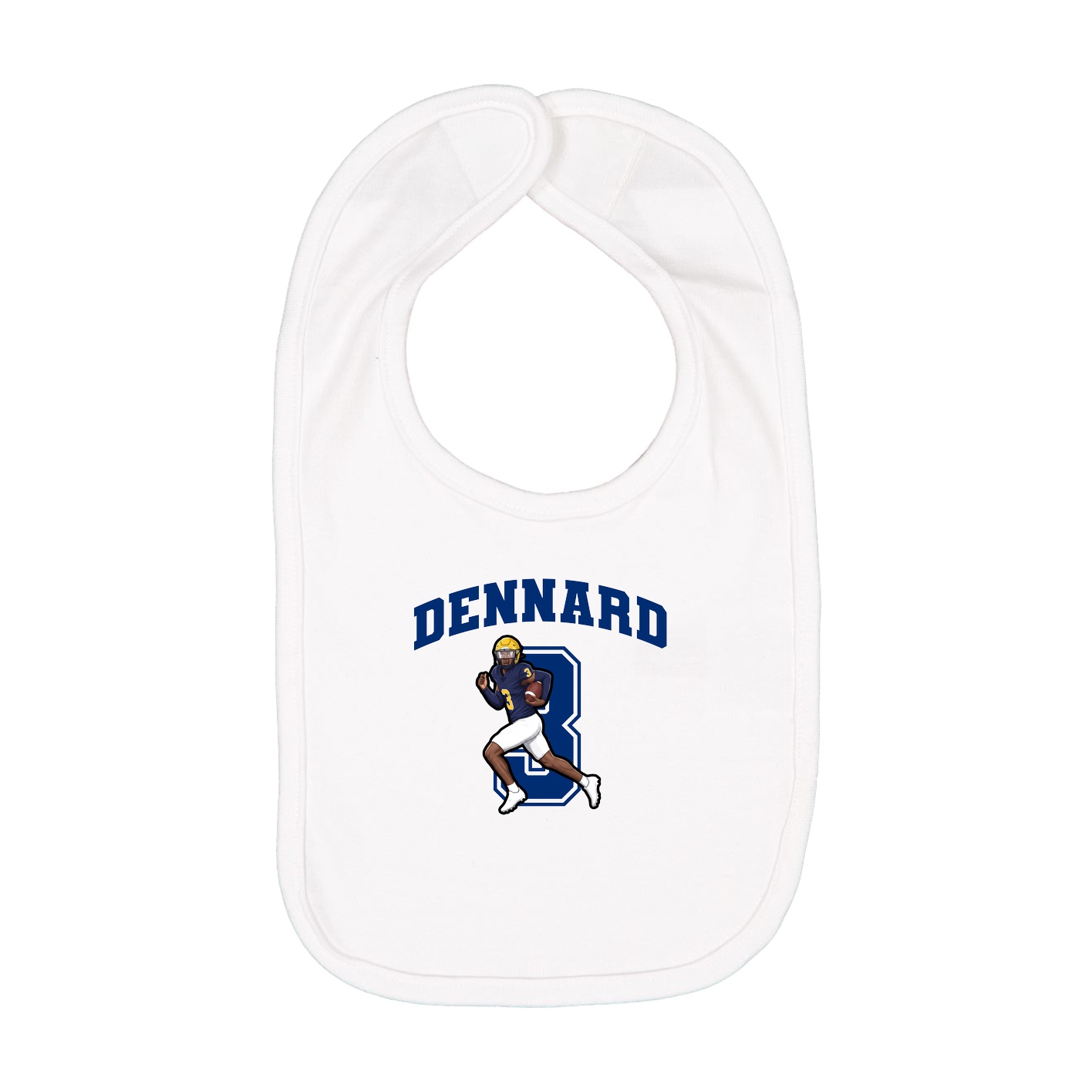 Infant Bib — Number in White