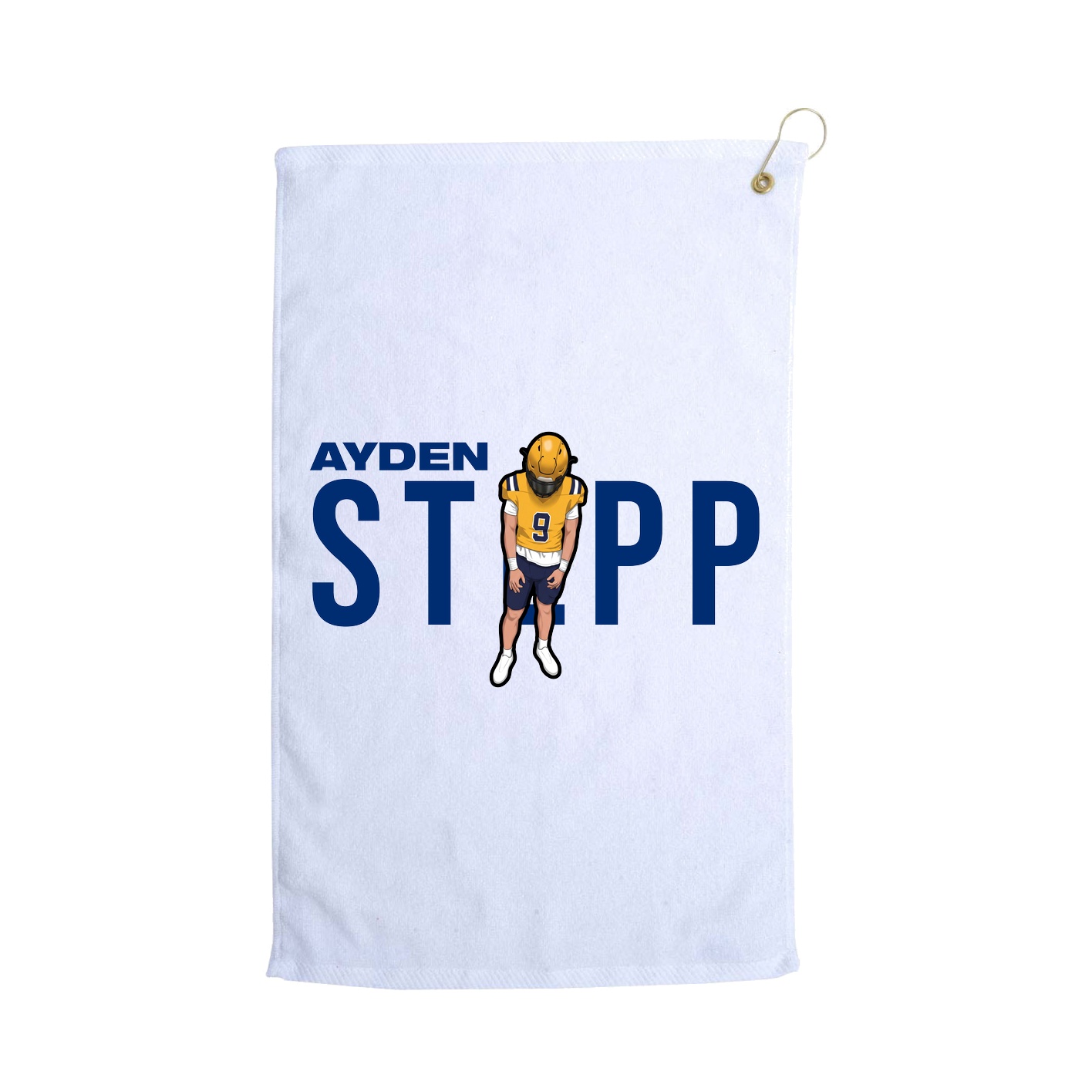 Golf Towel — Player Name in White