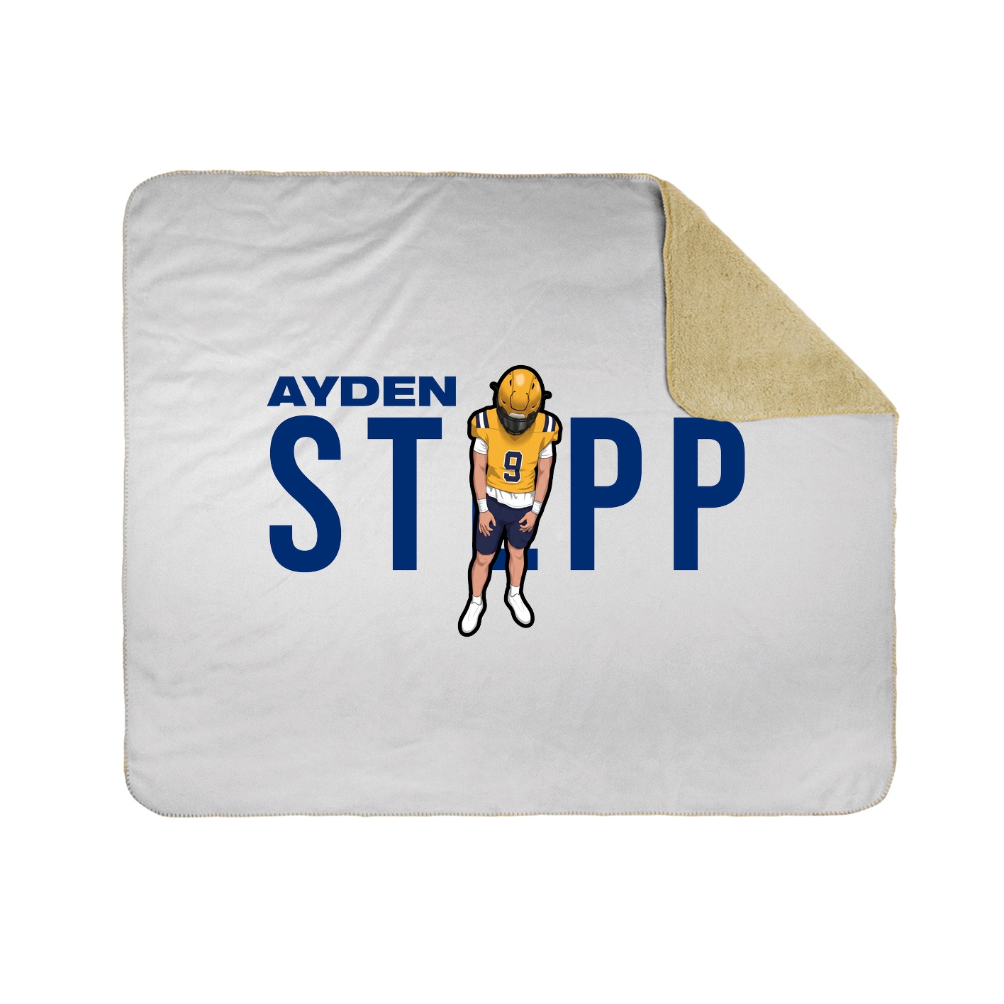 Throw Blanket — Player Name in White