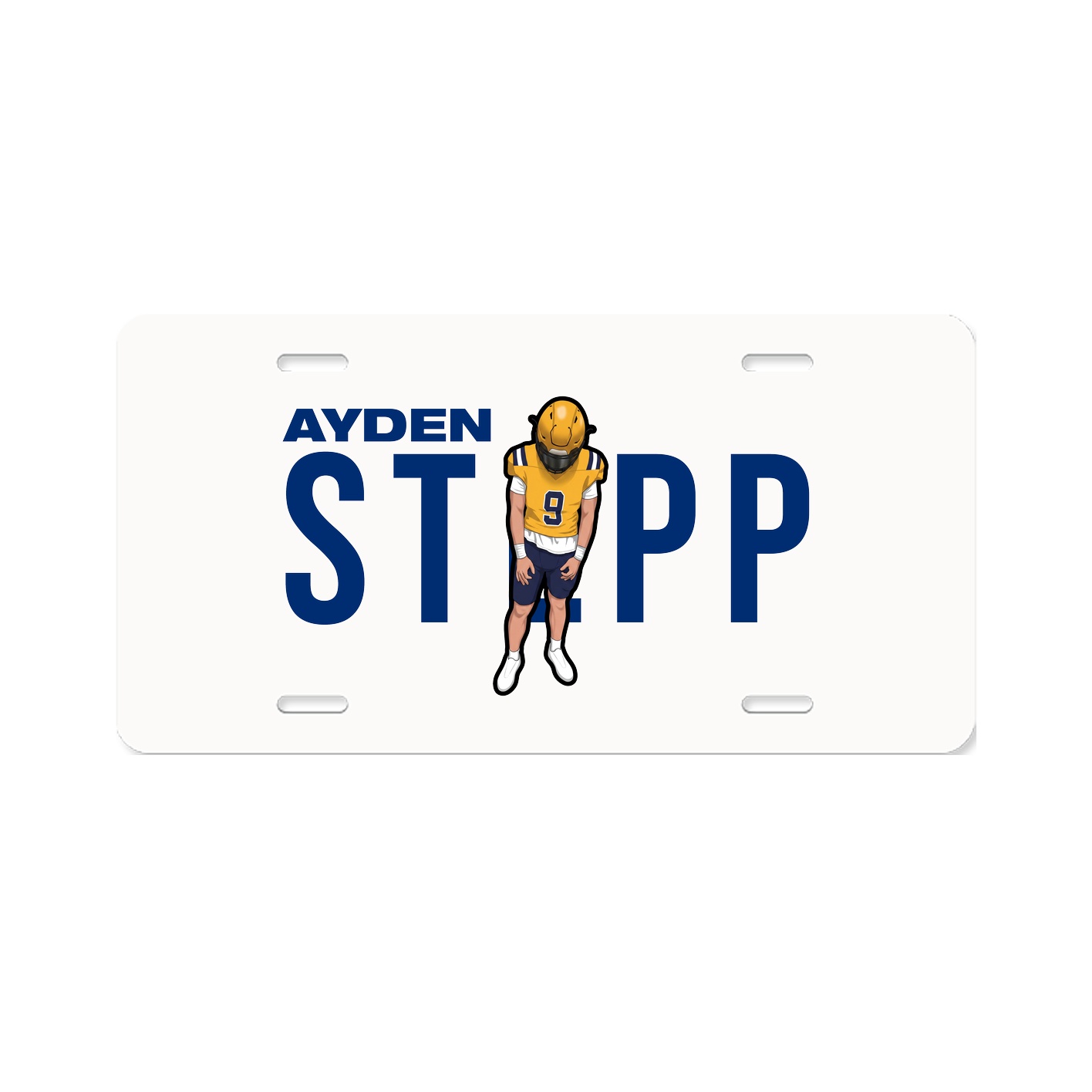 License Plate — Player Name in Classic