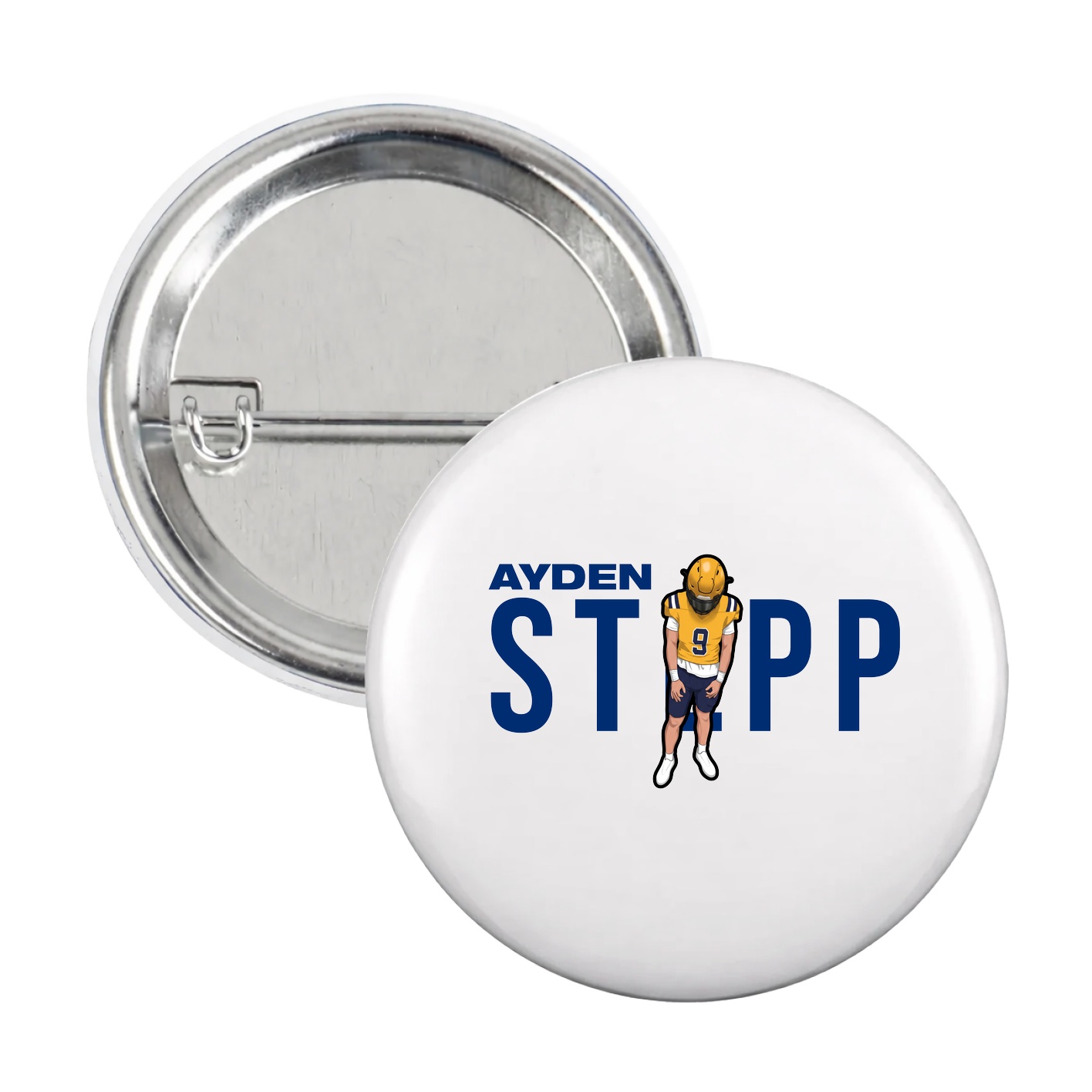 Game Day Button — Player Name in White