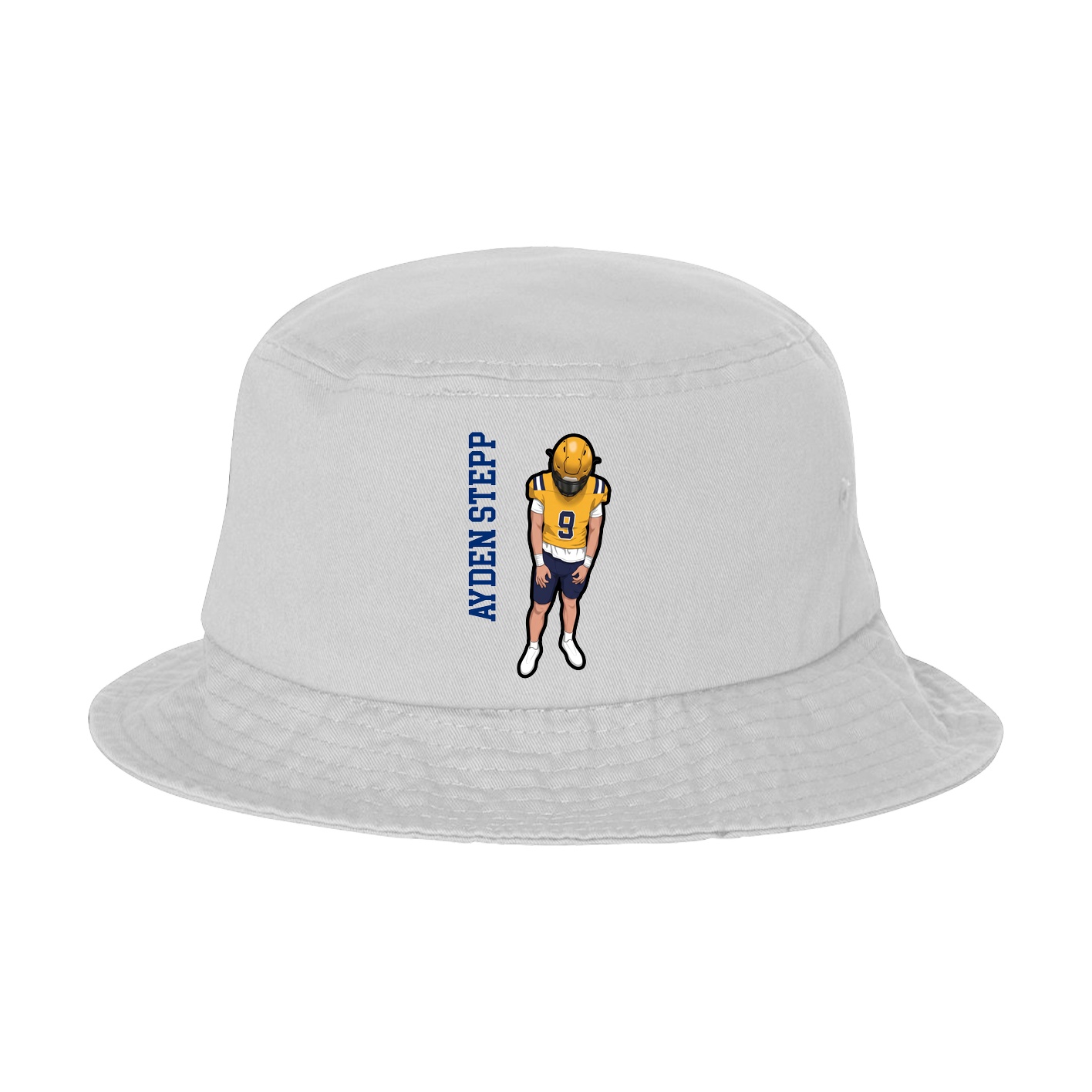 Bucket Cap — Name Vertical in White