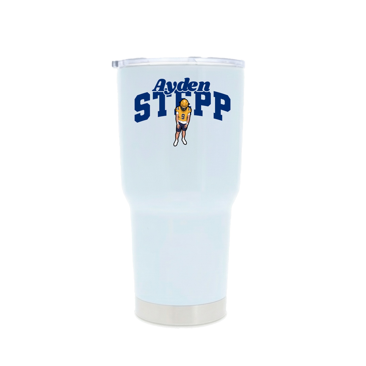 30oz Stainless Steel Tumbler — Signature Arch in White