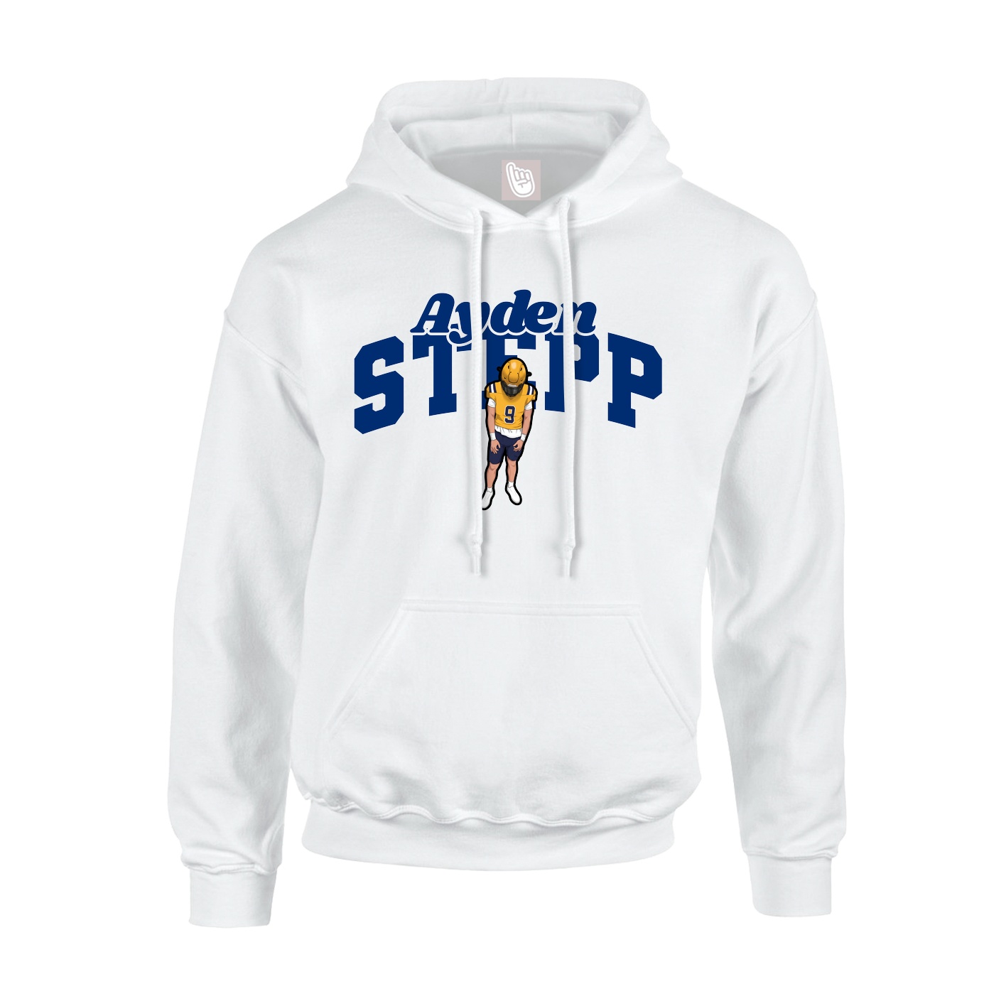 Youth Hoodie — Signature Arch in White