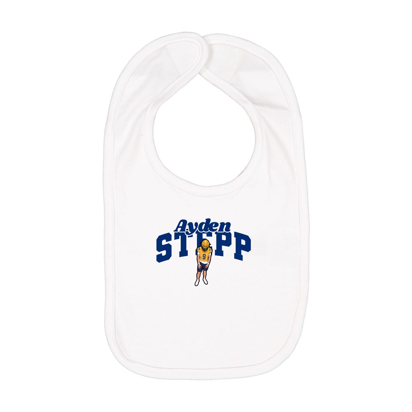 Infant Bib — Signature Arch in White