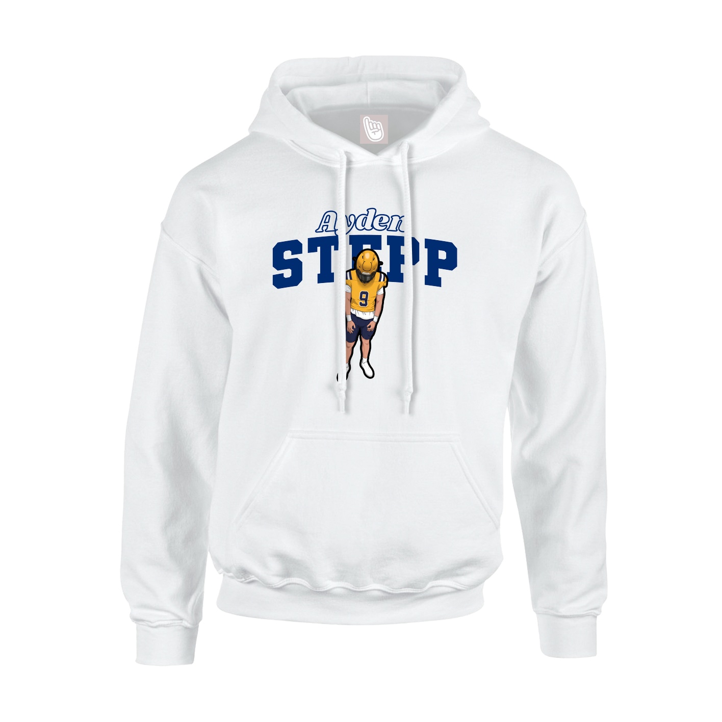 Hoodie — Name Arch in White