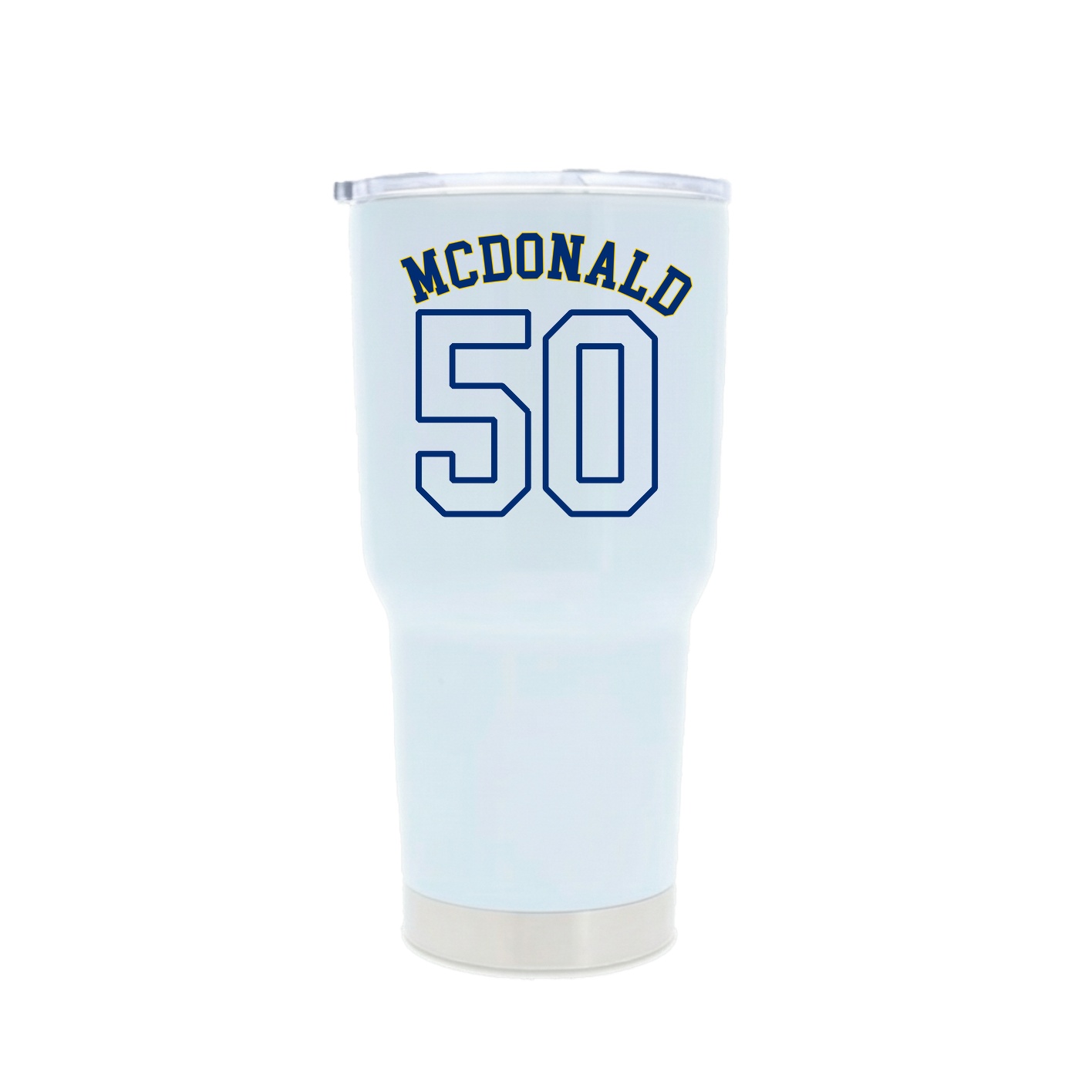 30oz Stainless Steel Tumbler — Shirsey Arch in White