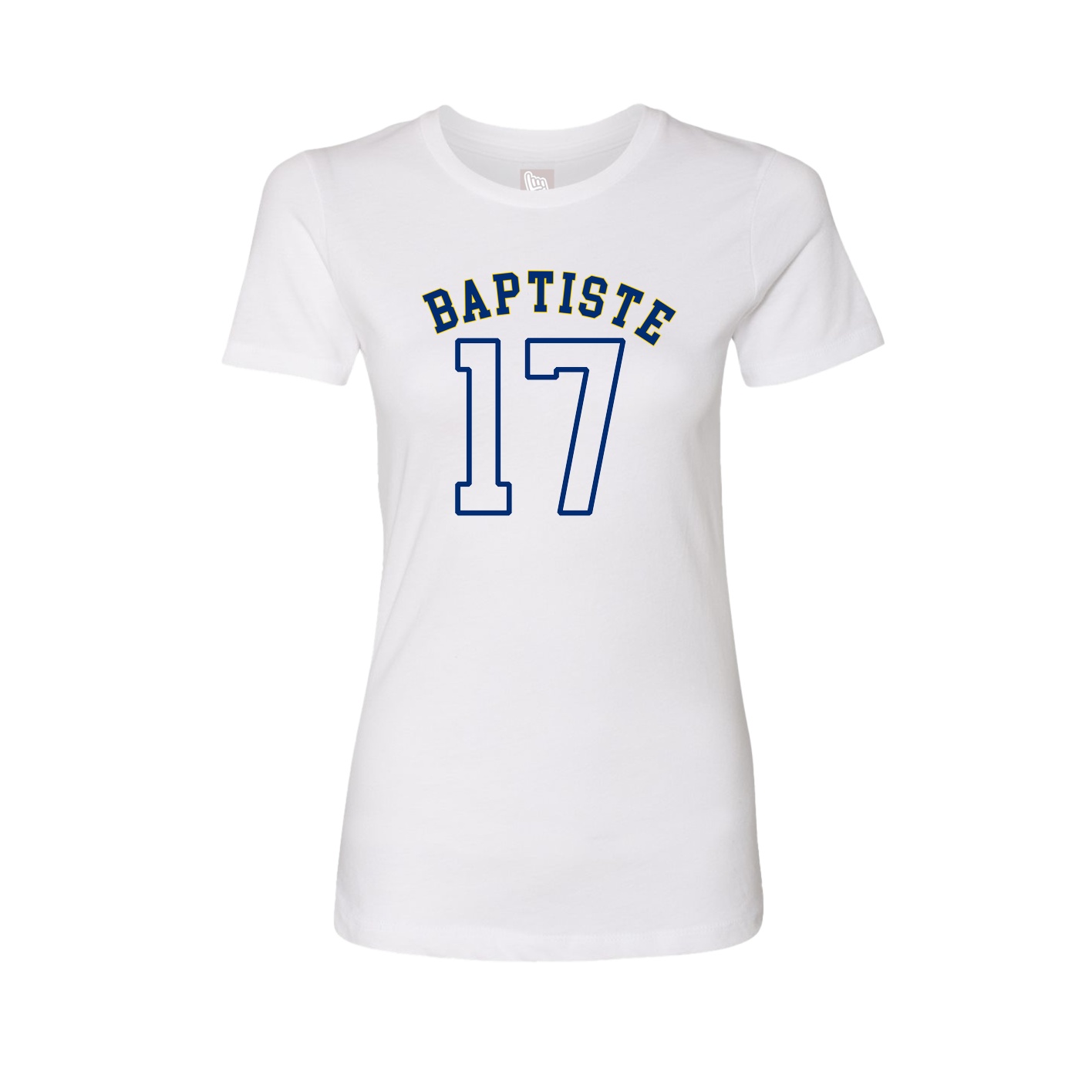Fitted Women's Tee — Shirsey Arch in White