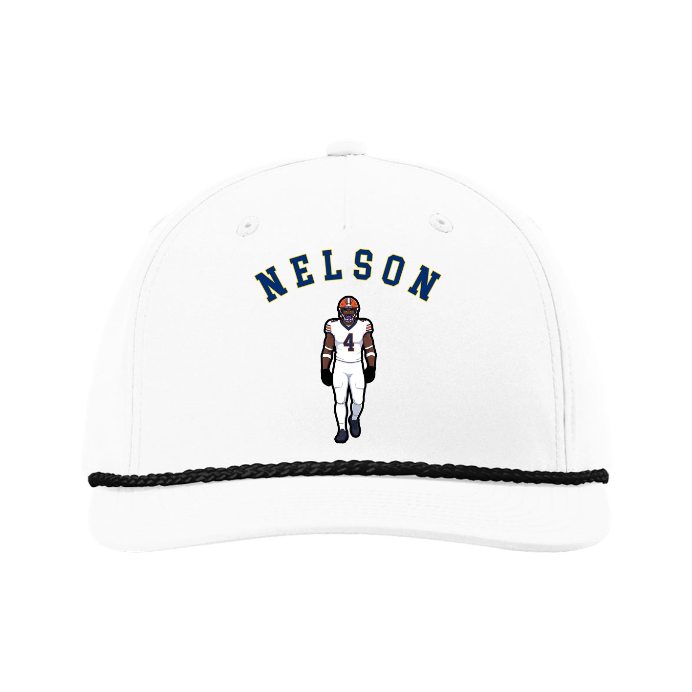 Five-Panel Classic Rope Cap — Shirsey Arch in White