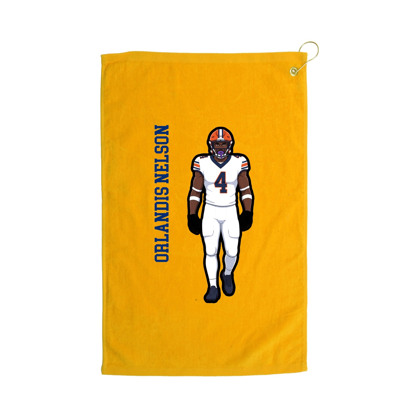 Golf Towel — Name Vertical in Gold
