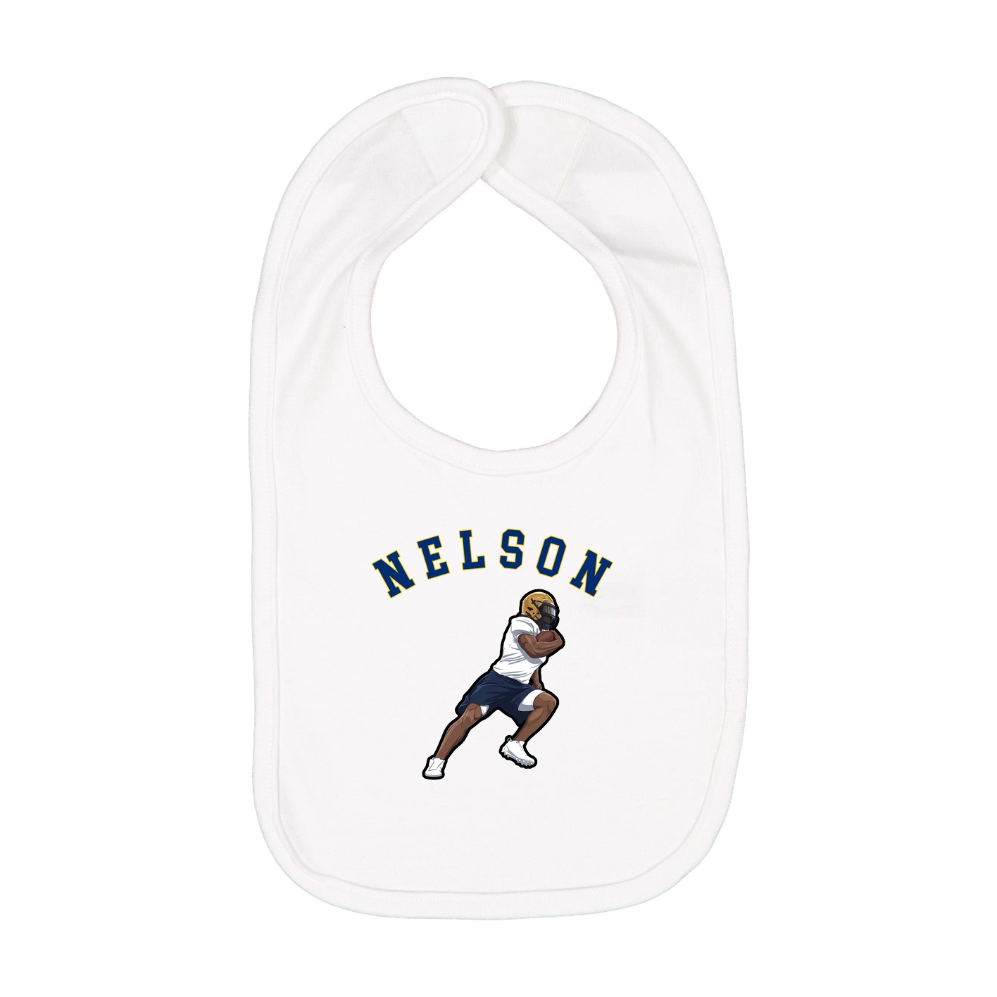 Infant Bib — Shirsey Arch in White