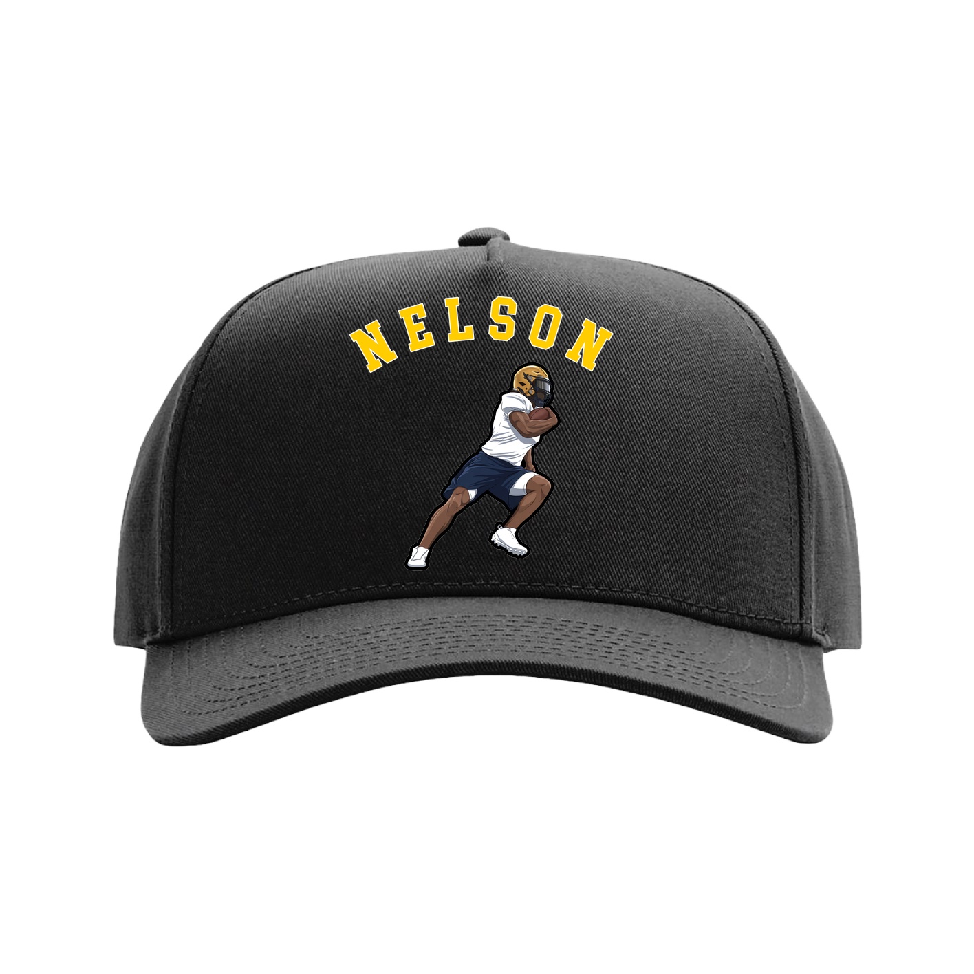 Full Fabric Five-Panel Champ Cap — Shirsey Arch in Black
