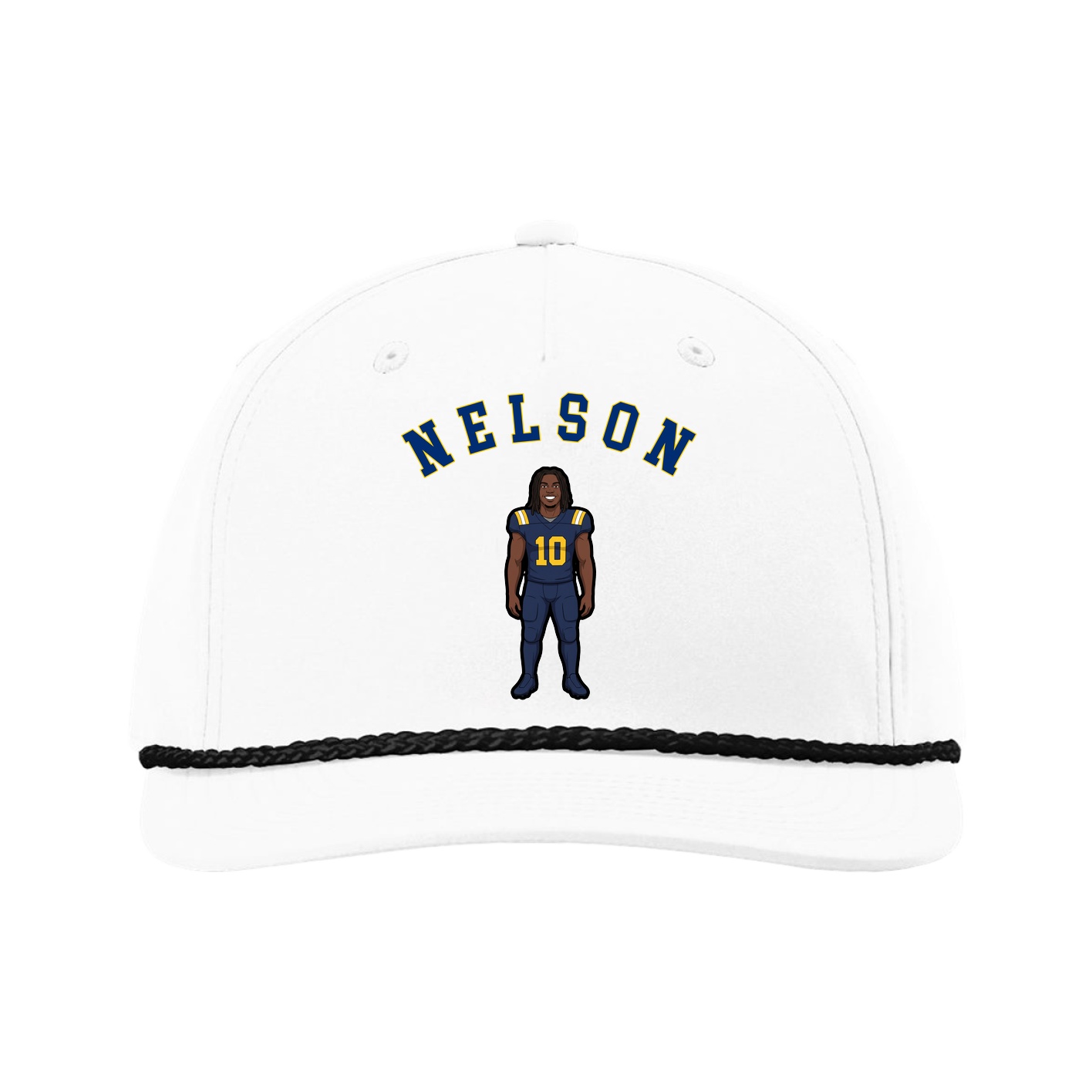 Five-Panel Classic Rope Cap — Shirsey Arch in White