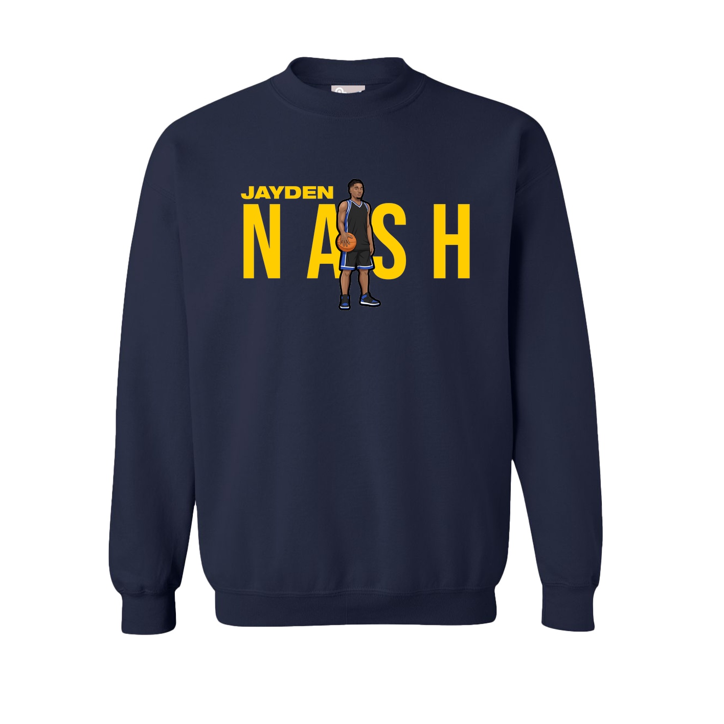 Fleece Crew — Player Name in Navy