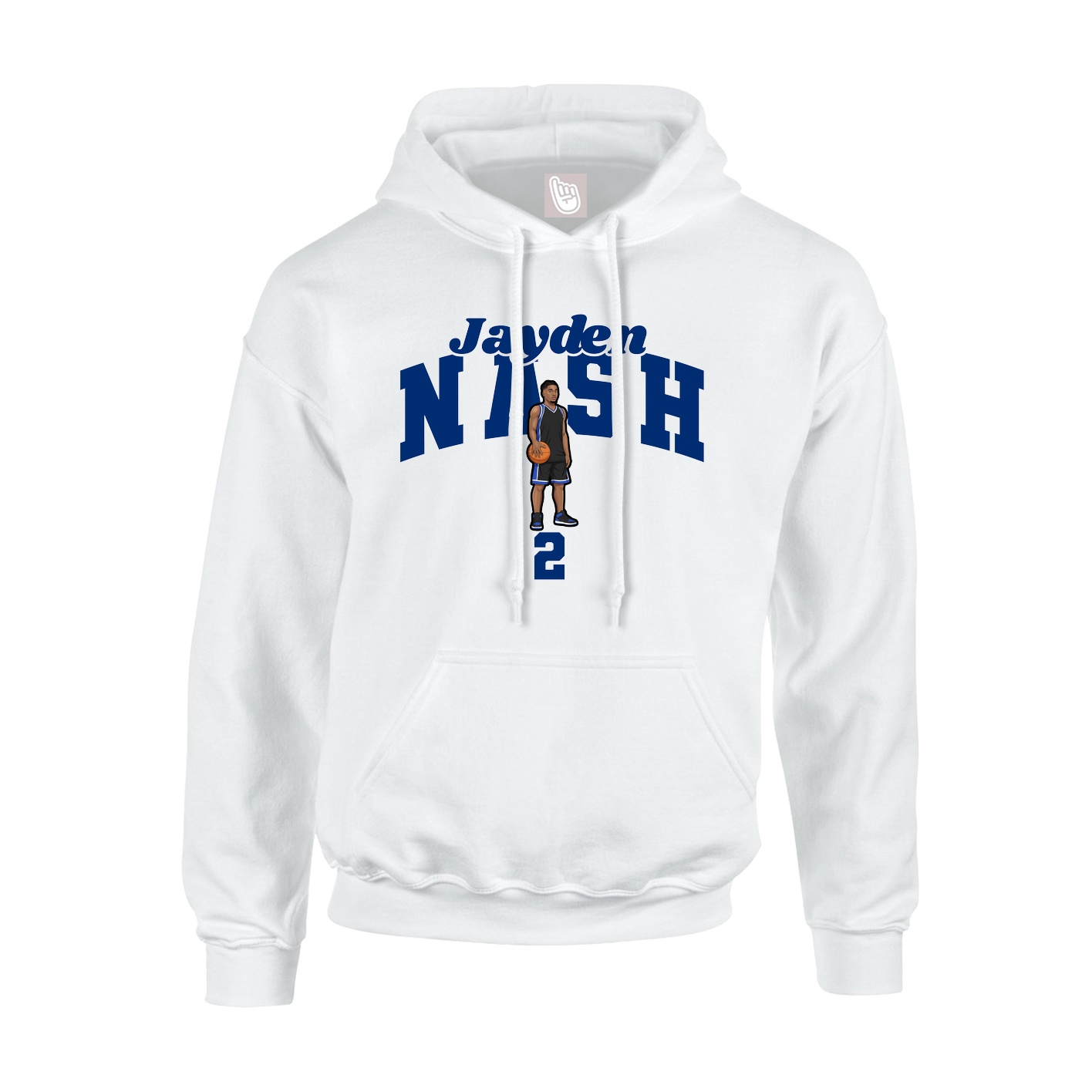 Youth Hoodie — Signature Arch in White