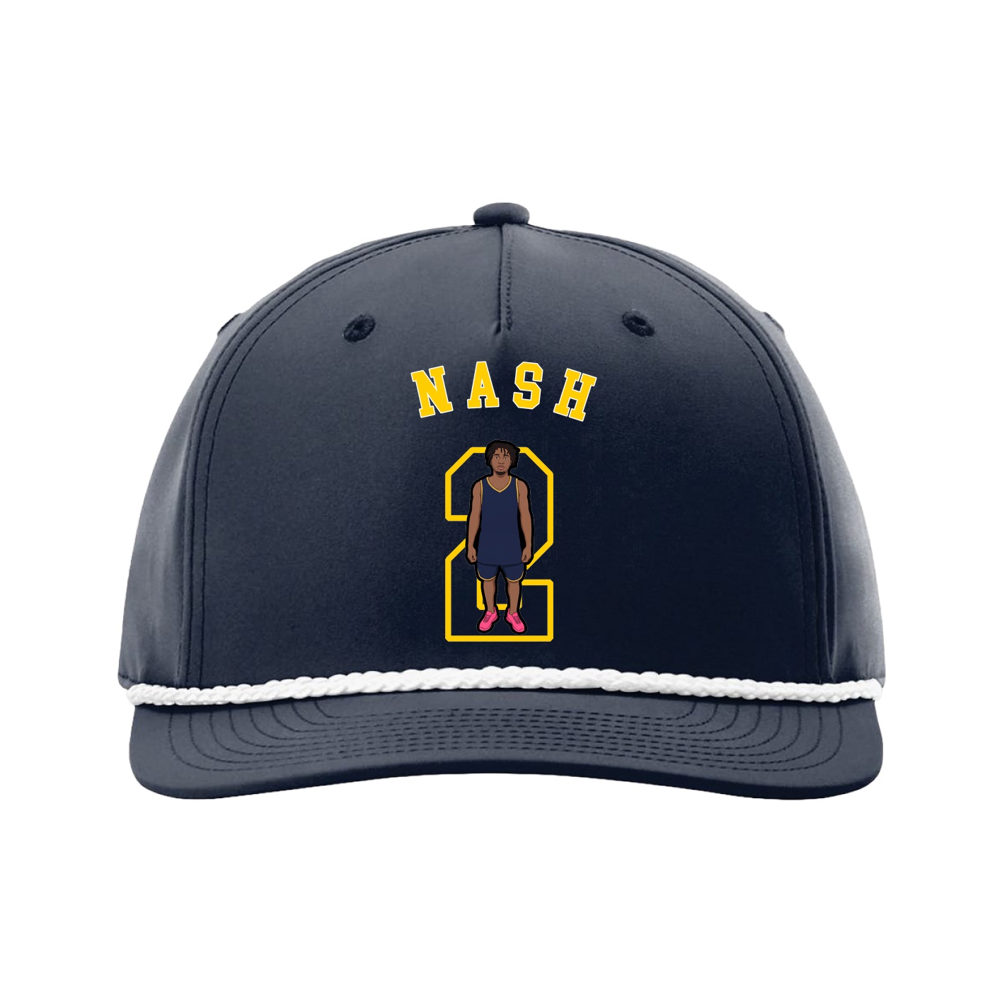 Five-Panel Classic Rope Cap — Shirsey Arch in Navy