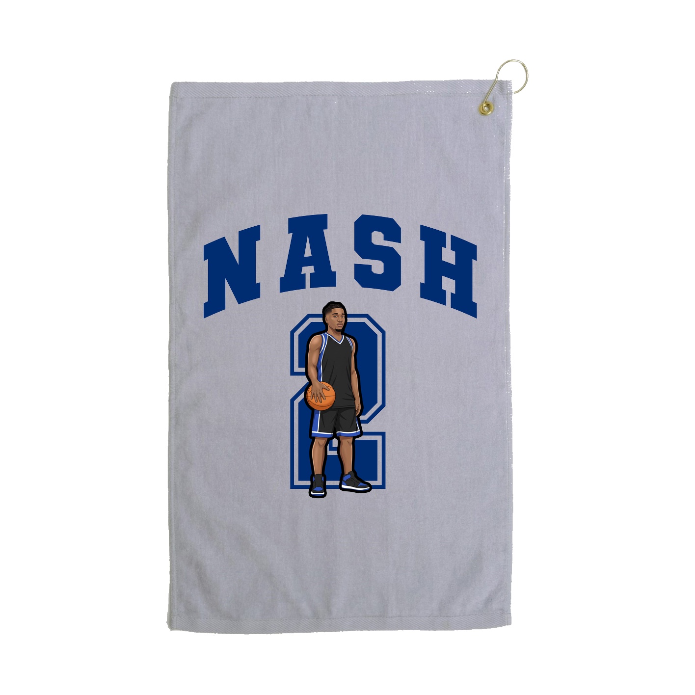 Golf Towel — Number in Grey