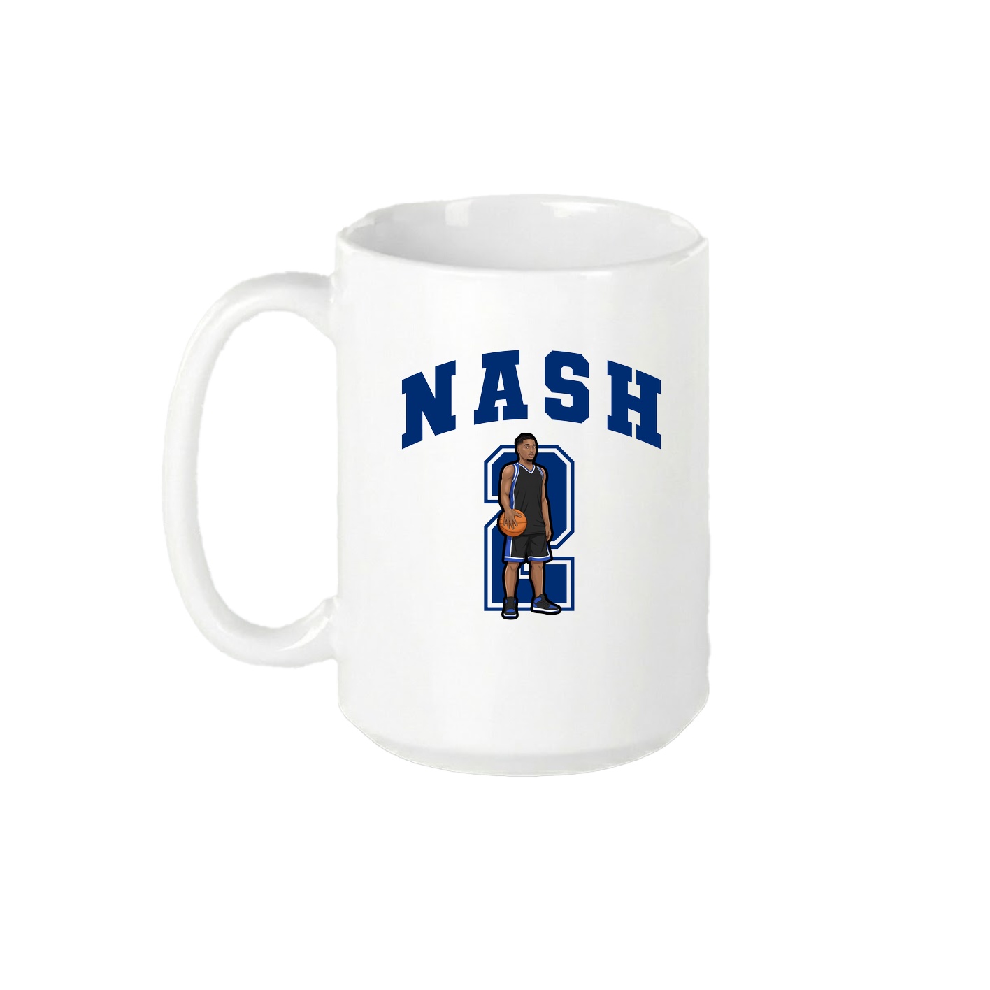 15oz Coffee Mug — Number in White