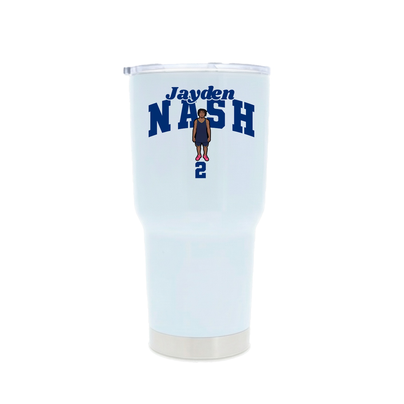 30oz Stainless Steel Tumbler — Signature Arch in White