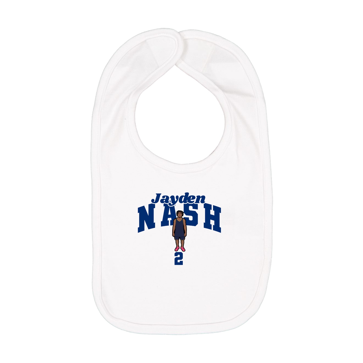 Infant Bib — Signature Arch in White