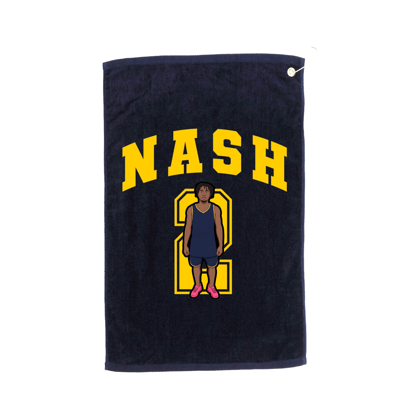 Golf Towel — Number in Navy