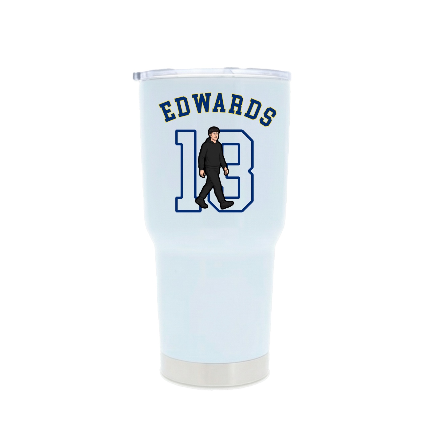 30oz Stainless Steel Tumbler — Shirsey Arch in White