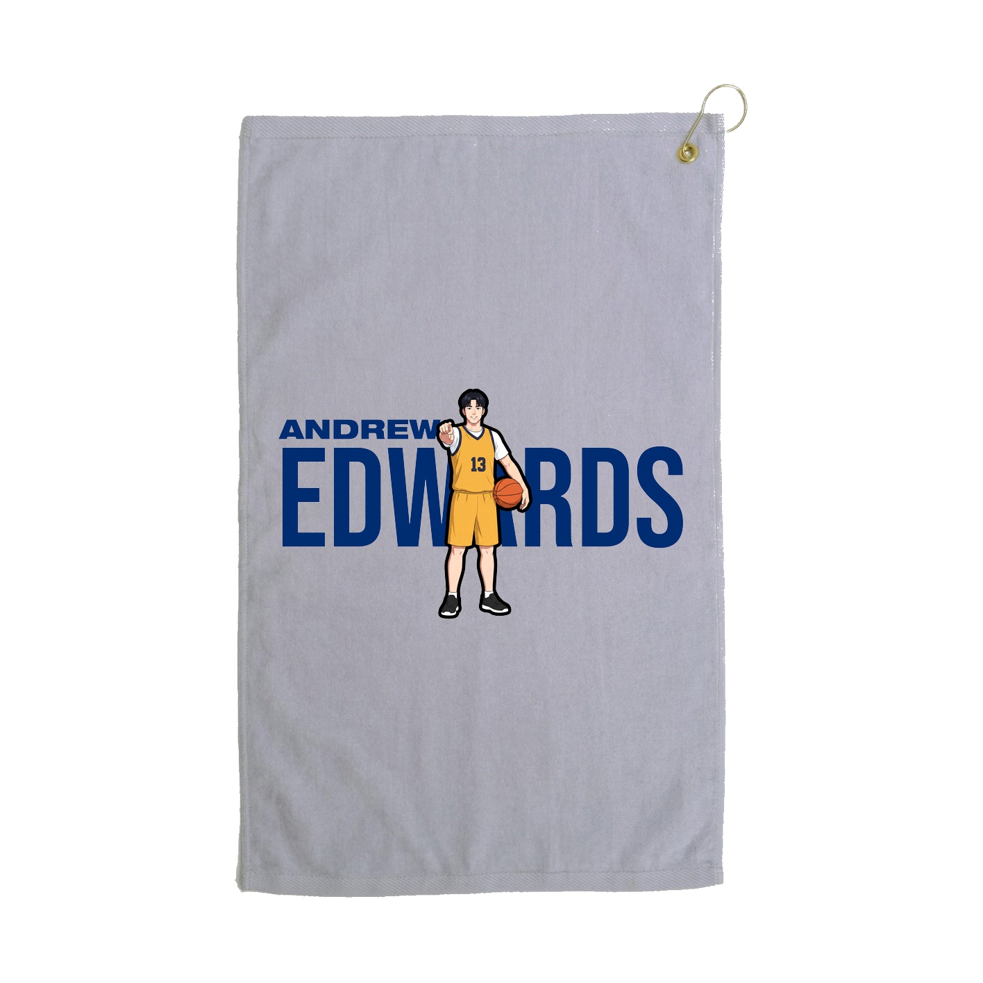 Golf Towel — Player Name in Grey