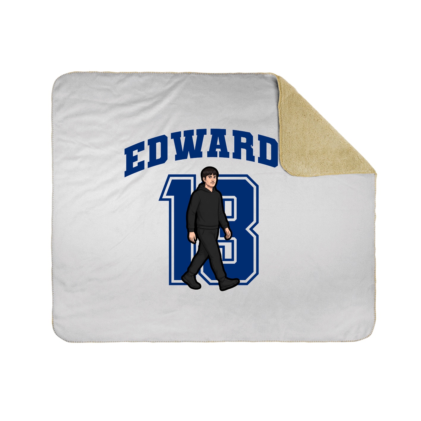 Throw Blanket — Number in White