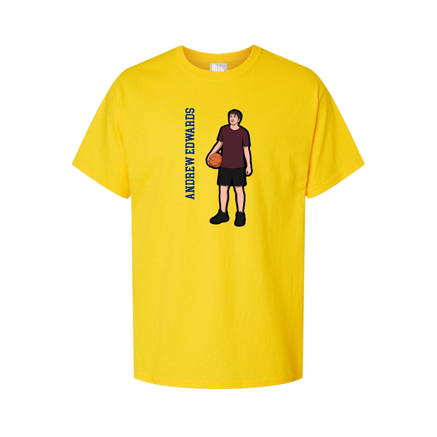 Tee — Name Vertical in Gold