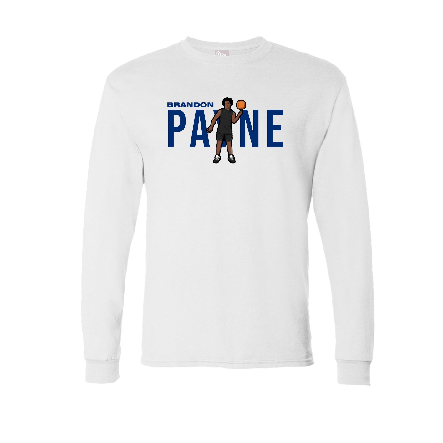 Long Sleeve Tee — Player Name in White