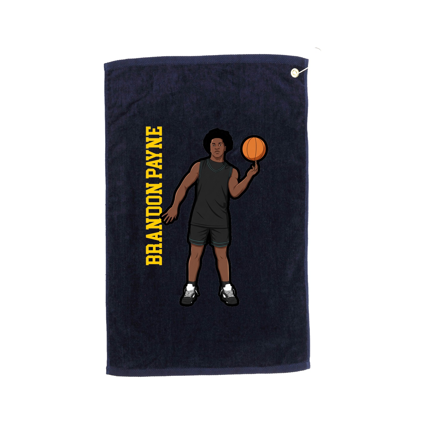 Golf Towel — Name Vertical in Navy