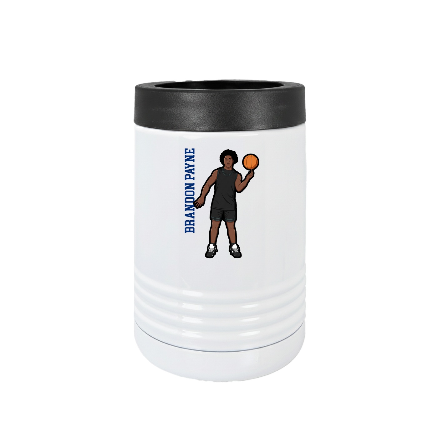 Beverage Holder — Name Vertical in White