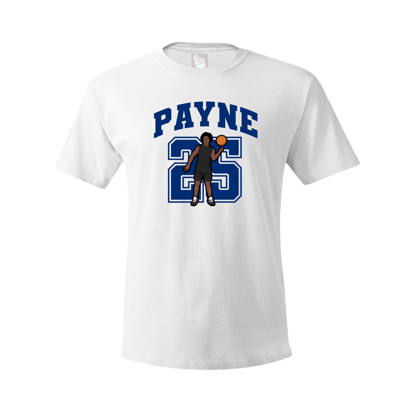 Youth Tee — Number in White