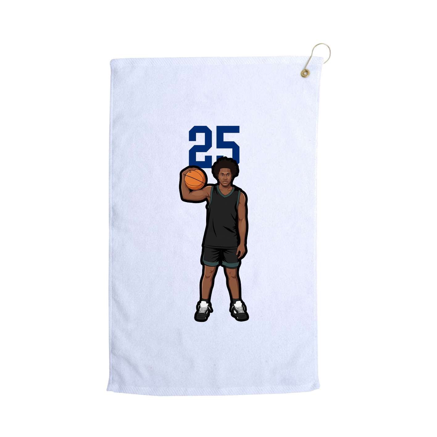 Golf Towel — Number Top in White