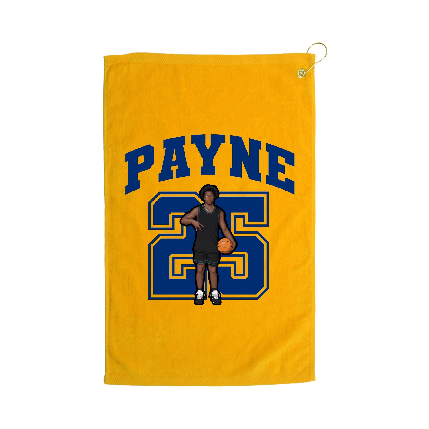 Golf Towel — Number in Gold