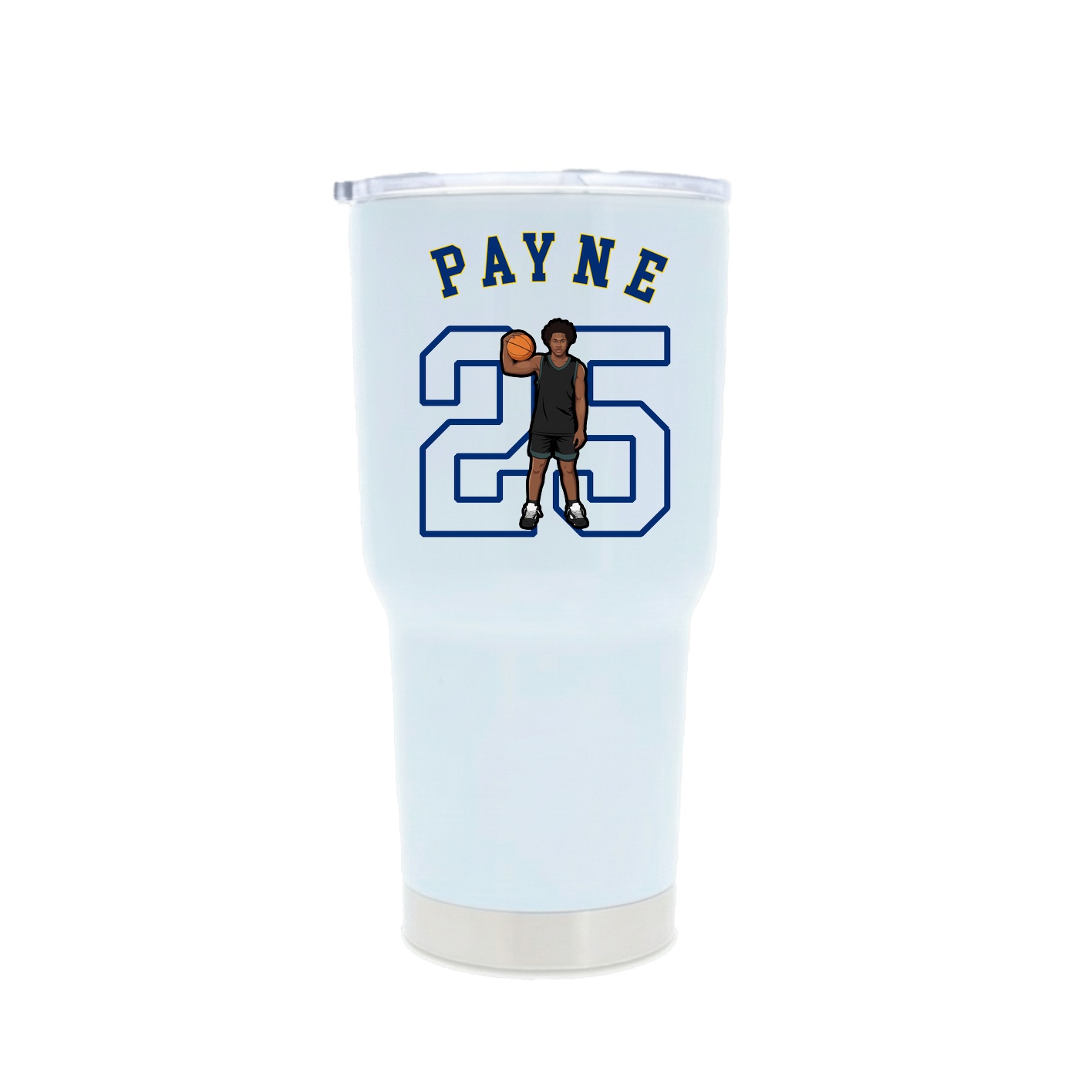 30oz Stainless Steel Tumbler — Shirsey Arch in White