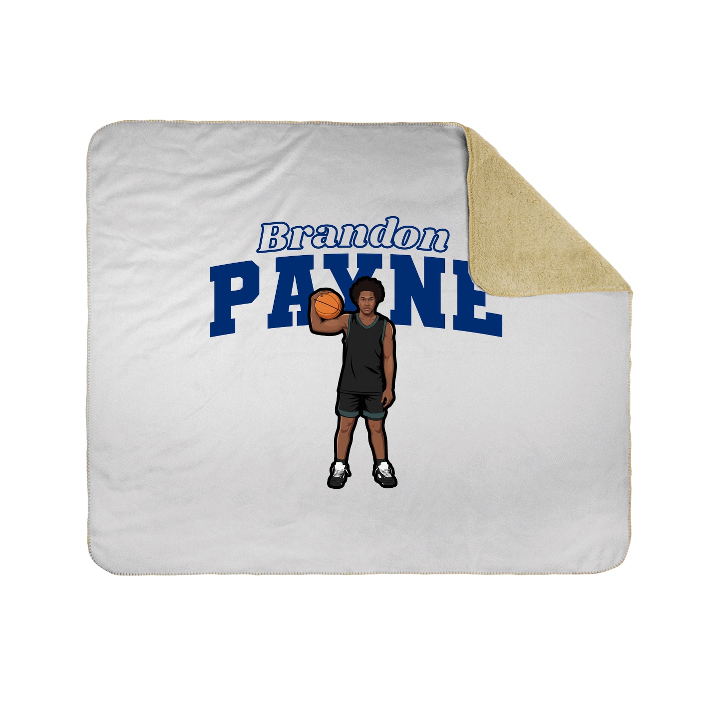 Throw Blanket — Name Arch in White