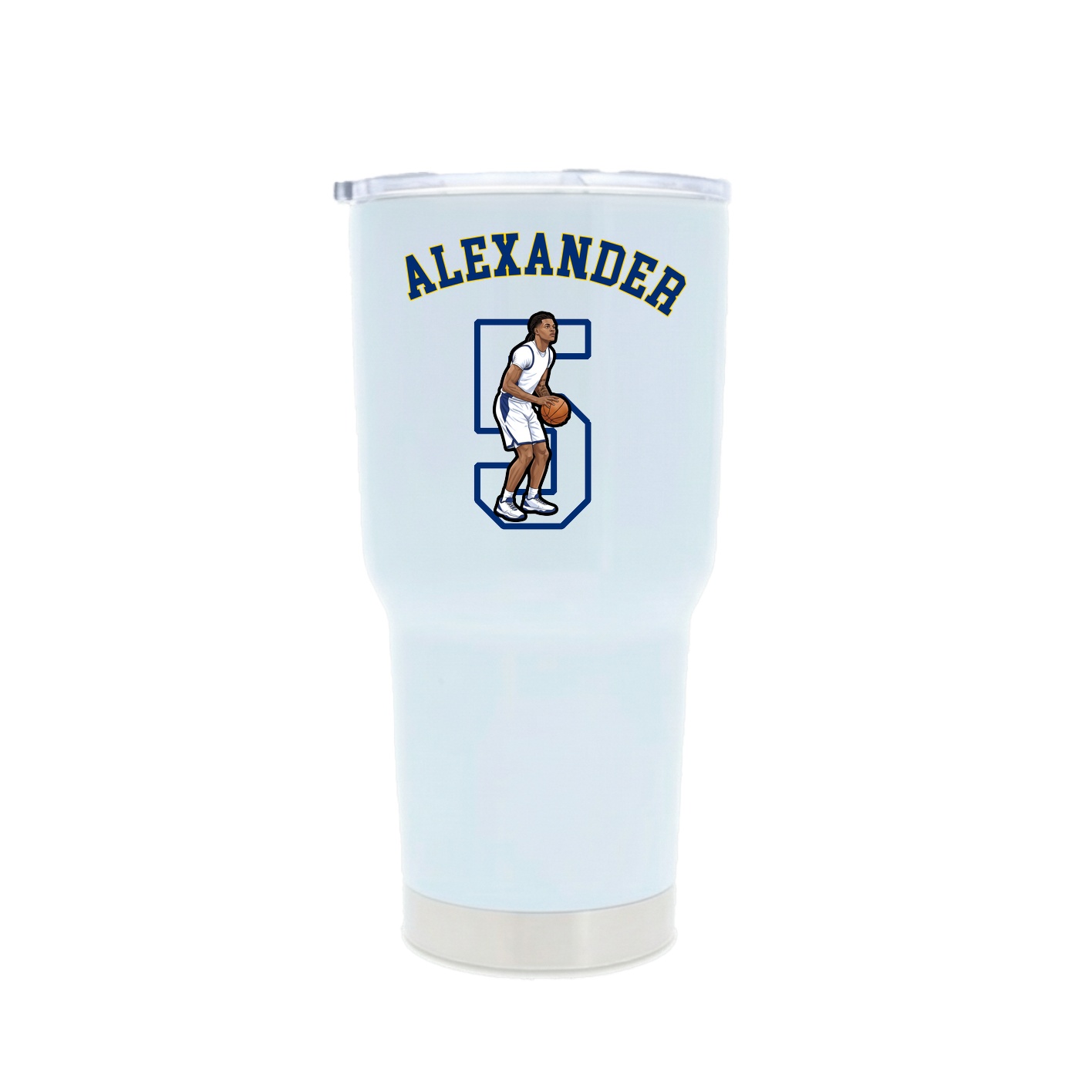 30oz Stainless Steel Tumbler — Shirsey Arch in White