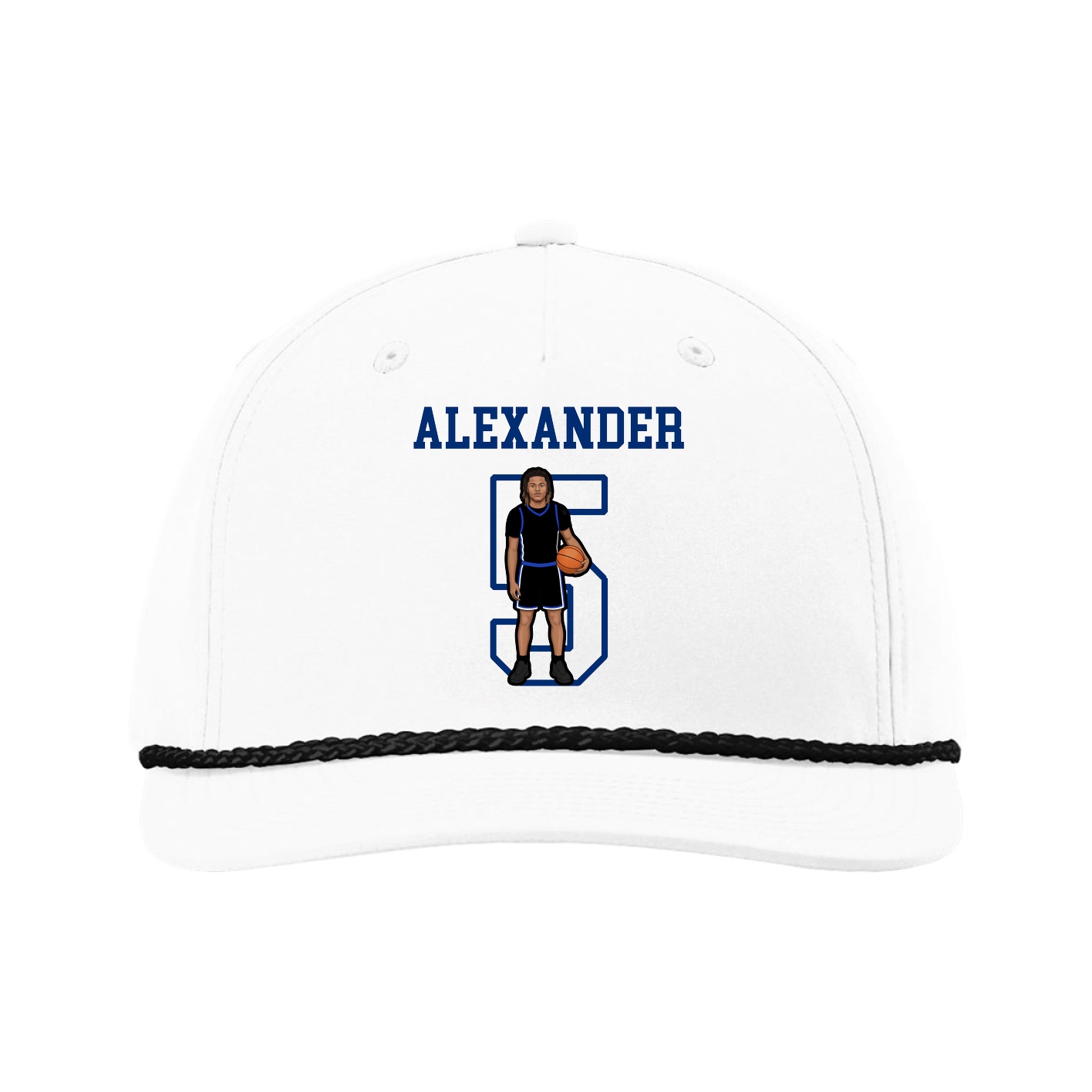 Five-Panel Classic Rope Cap — Shirsey in White