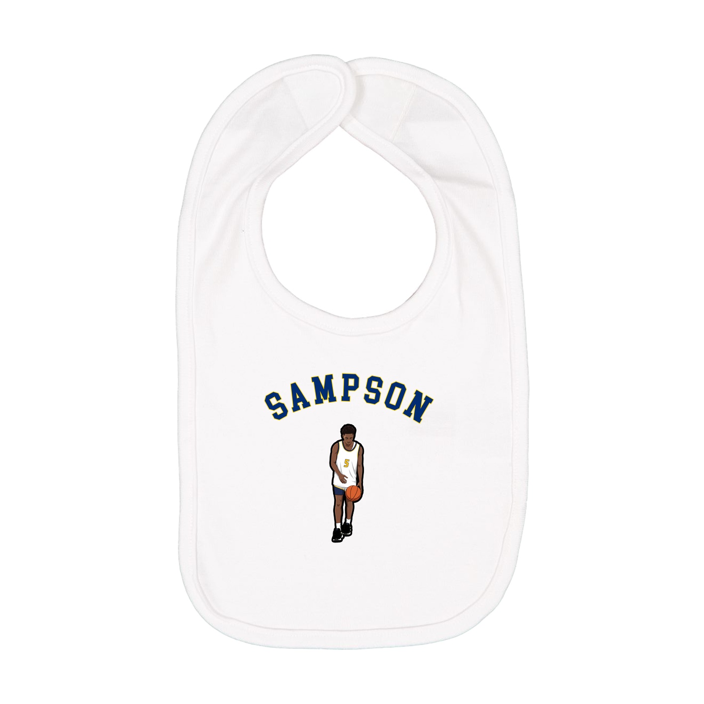Infant Bib — Shirsey Arch in White