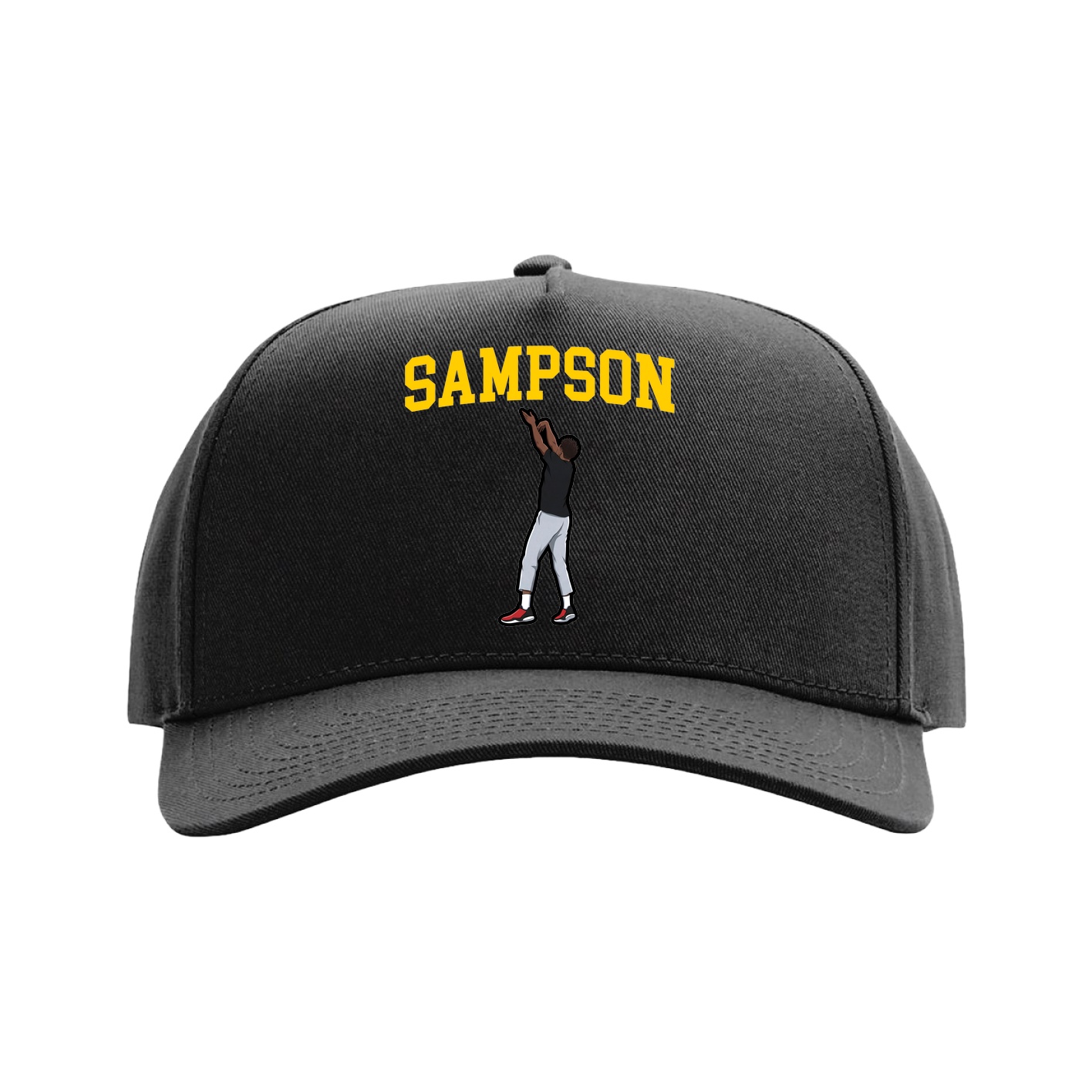 Full Fabric Five-Panel Champ Cap — Shirsey in Black