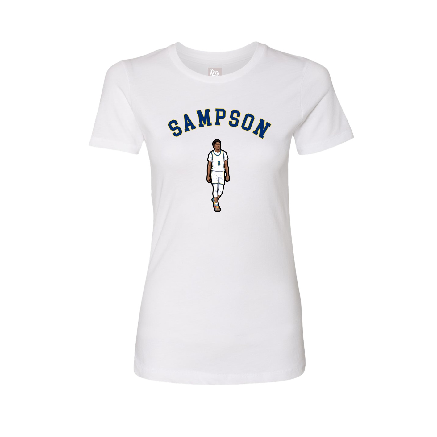 Fitted Women's Tee — Shirsey Arch in White