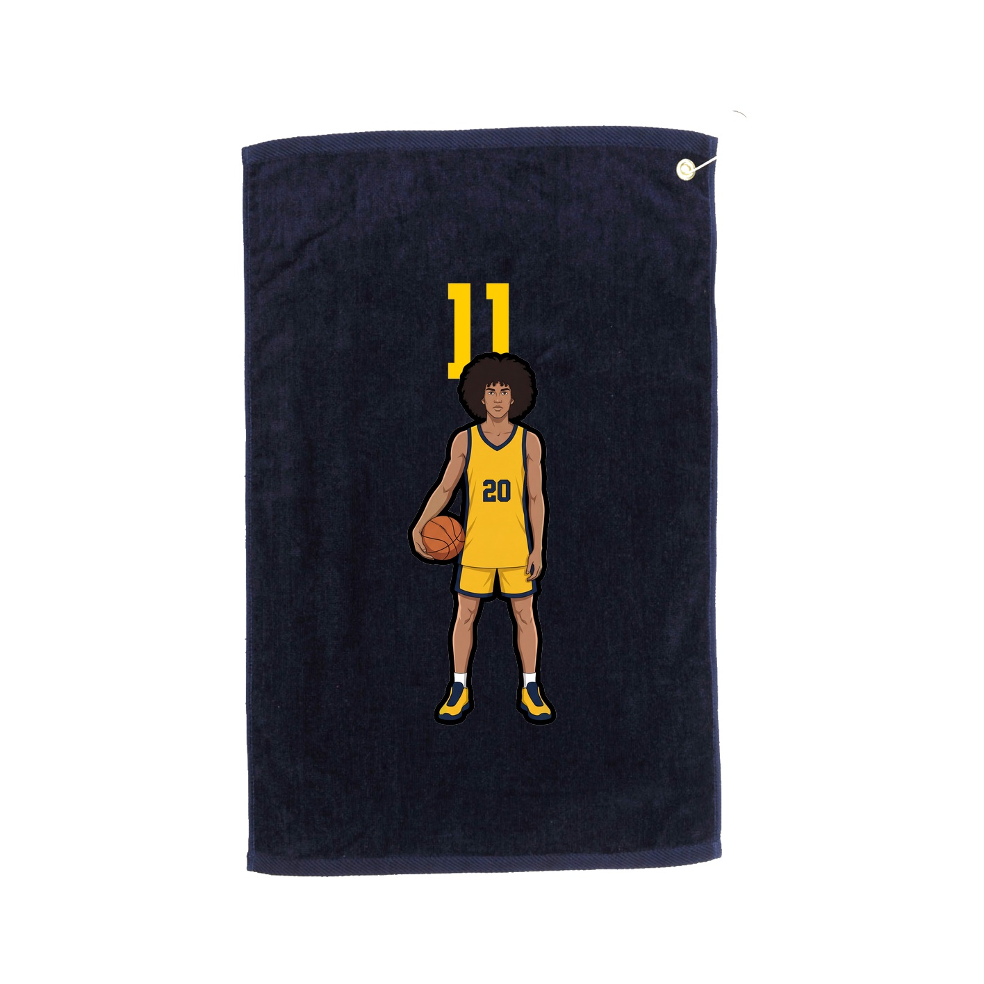 Golf Towel — Number Top in Navy