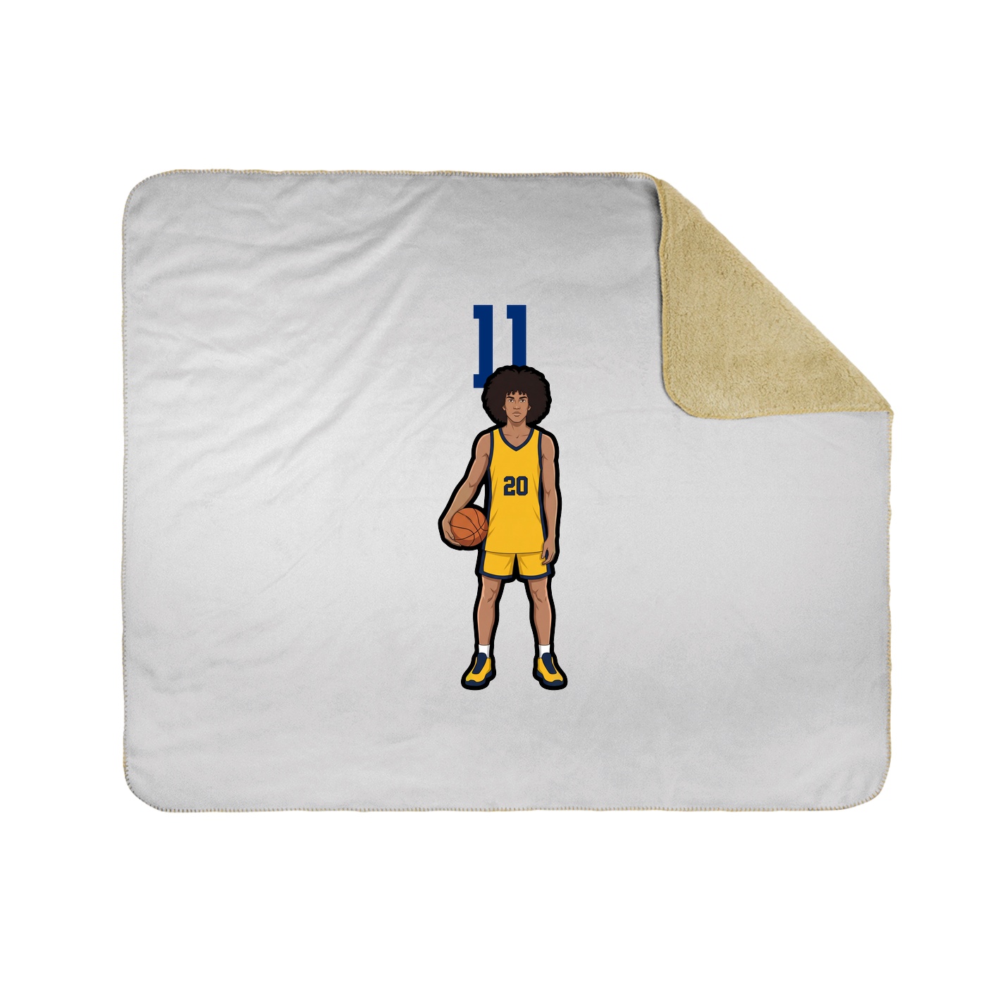 Throw Blanket — Number Top in White