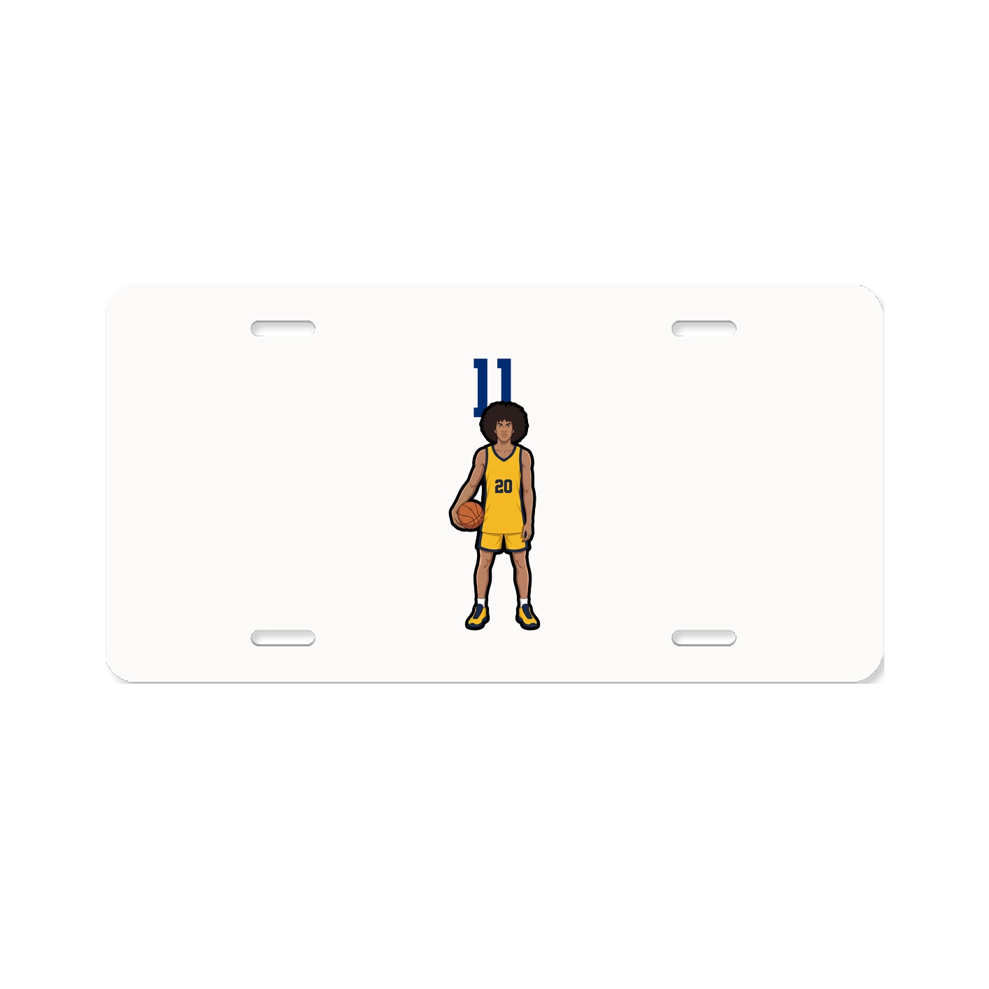 License Plate — Number Top in Classic