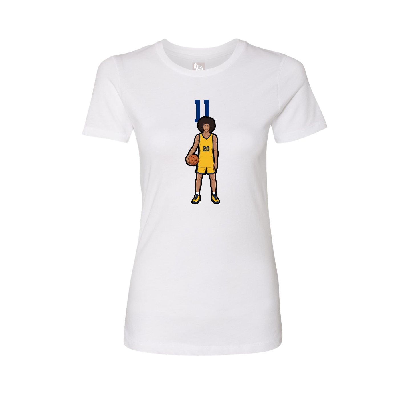 Womens Tee — Number Top in White