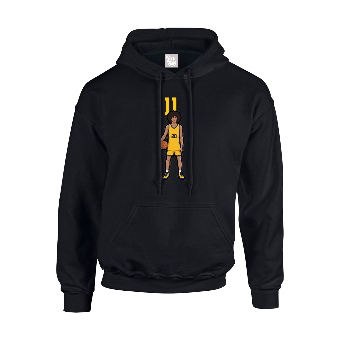 Hoodie — Number Top in Black