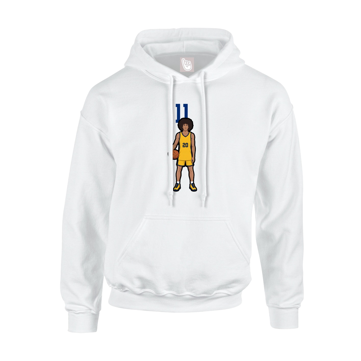 Hoodie — Number Top in White